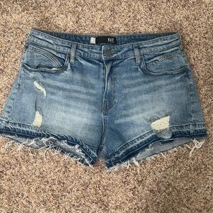 Kut from the Kloth Distressed Blue Jean Shorts